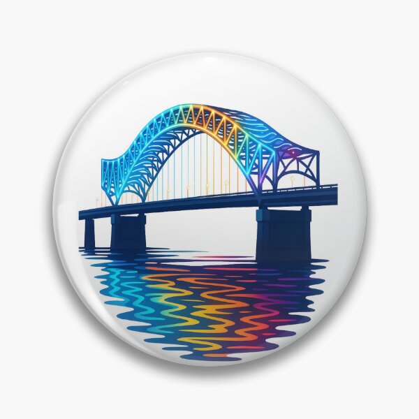 Item preview, Hernando de Soto Bridge Lights – Memphis Skyline Glow designed and sold by Globalcitytees.