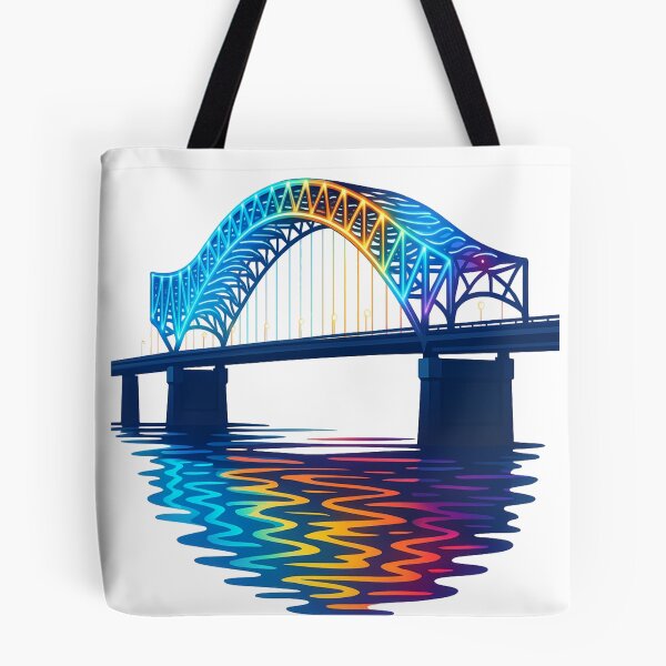 Item preview, Hernando de Soto Bridge Lights – Memphis Skyline Glow designed and sold by Globalcitytees.