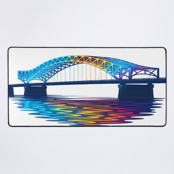 Item preview, Hernando de Soto Bridge Lights – Memphis Skyline Glow designed and sold by Globalcitytees.
