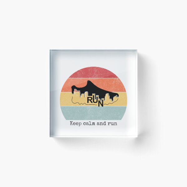 Item preview, Keep calm and run - retro colorful design designed and sold by siempredesign.