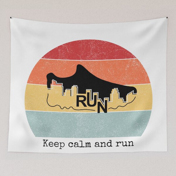 Item preview, Keep calm and run - retro colorful design designed and sold by siempredesign.