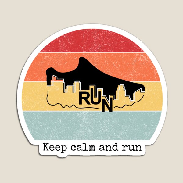 Item preview, Keep calm and run - retro colorful design designed and sold by siempredesign.