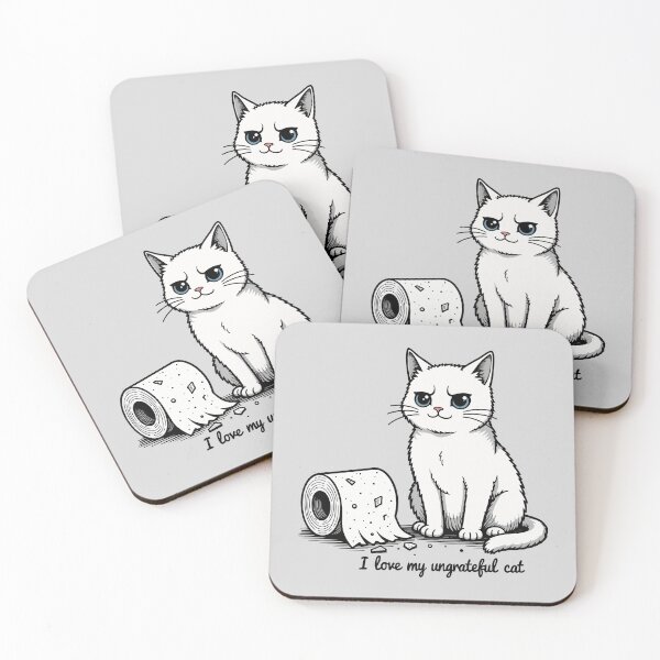 Item preview, I love my ungrateful cat  designed and sold by Kaurisdigital.