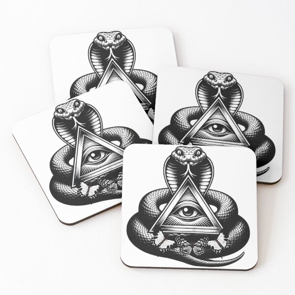 Item preview, Snake With Third eye, Third Eye Snake With Butterflies designed and sold by DammyK89.