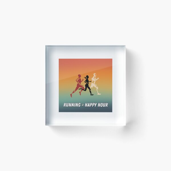 Item preview, Running is my happy hour - retro colorful design designed and sold by siempredesign.