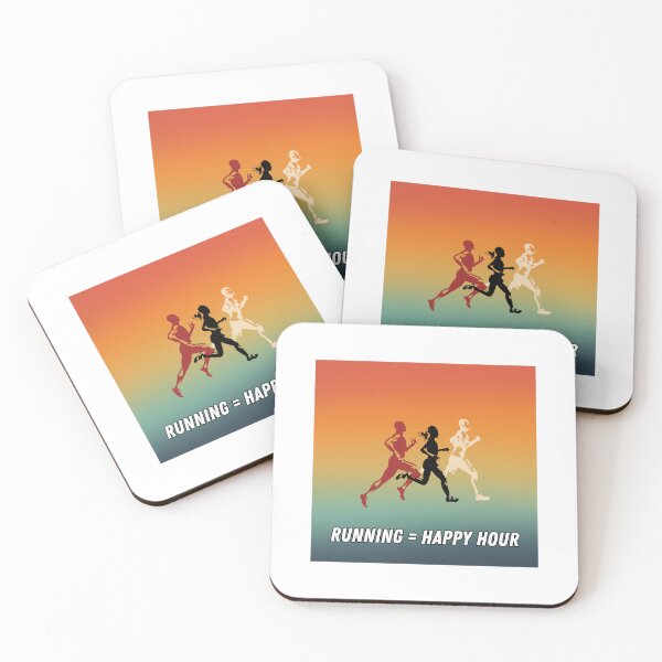 Item preview, Running is my happy hour - retro colorful design designed and sold by siempredesign.