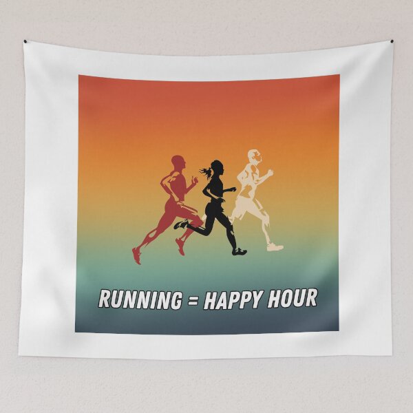 Item preview, Running is my happy hour - retro colorful design designed and sold by siempredesign.