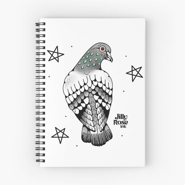 Aperçu de l'œuvre Pigeon Dotwork créée et vendue par Jilly Rose Ink.