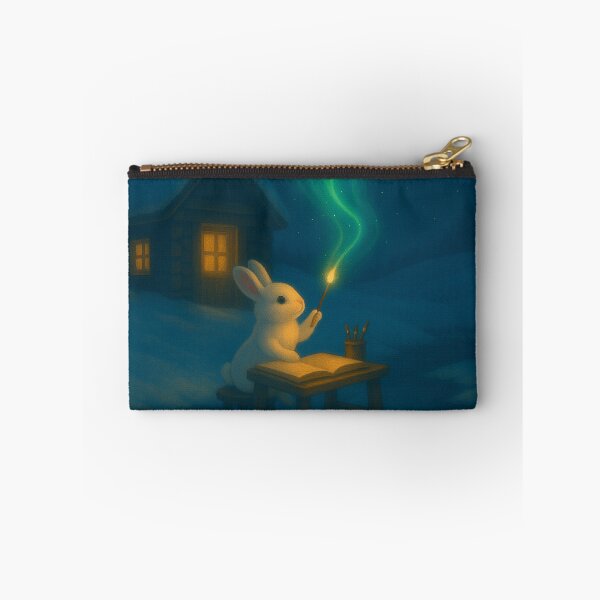 Item preview, Bunny Painting Northern Lights Fantasy Illustration designed and sold by Patternicity.