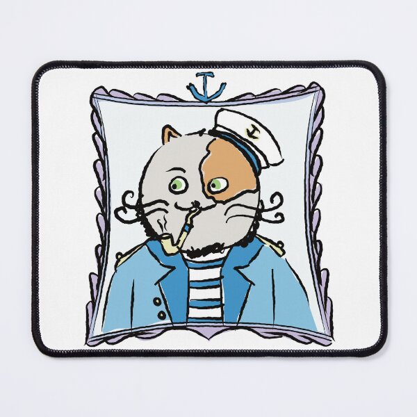 Item preview, Cat Doodles - Sailor Cat - Meet Captain Cat - Cats in Our Hats designed and sold by ArtFisher.