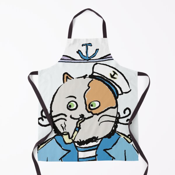 Item preview, Cat Doodles - Sailor Cat - Meet Captain Cat - Cats in Our Hats designed and sold by ArtFisher.
