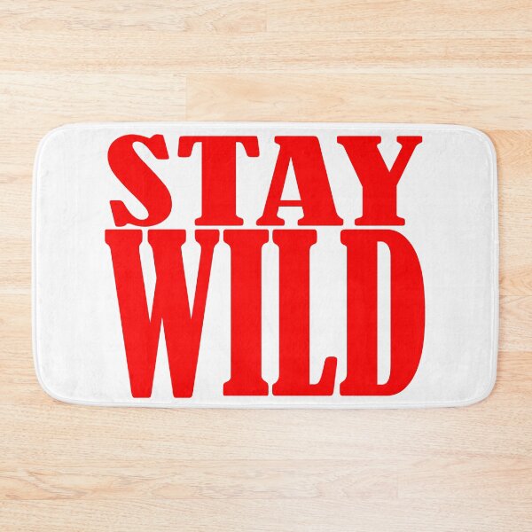 Item preview, Bold “Stay Wild” Sticker – Red Retro Typography for Free Spirits designed and sold by ArtVectorXO.