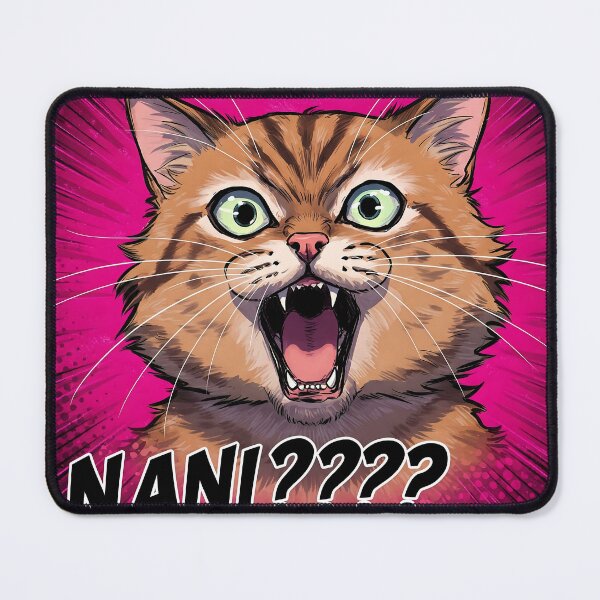 Item preview, Angry Anime Cat Yelling "NANI?!?!" in Comic Style designed and sold by javastocks.