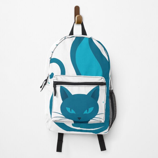 Item preview, blue abstract cat for t-shirts, mugs, journals, home decor designed and sold by Visions of the Magpie.