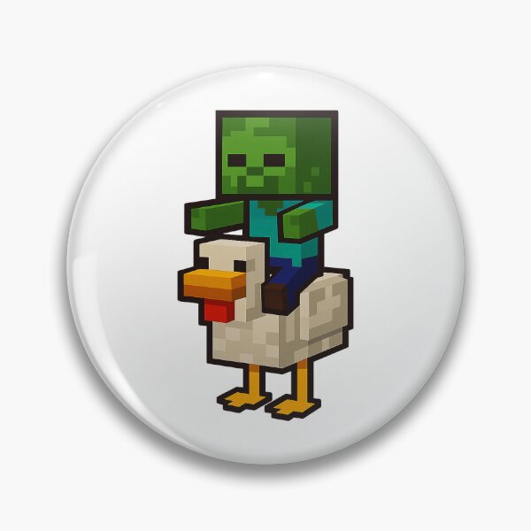 Item preview, Chicken Jockey - Zombie on a Chicken Minecraft designed and sold by BubblePopRed.