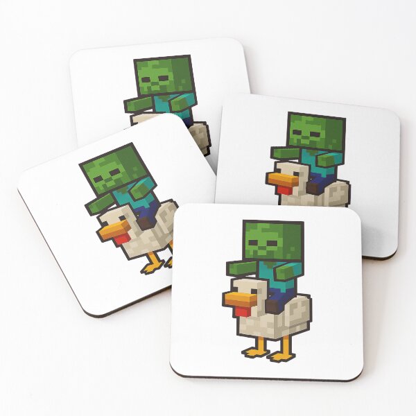 Item preview, Chicken Jockey - Zombie on a Chicken Minecraft designed and sold by BubblePopRed.