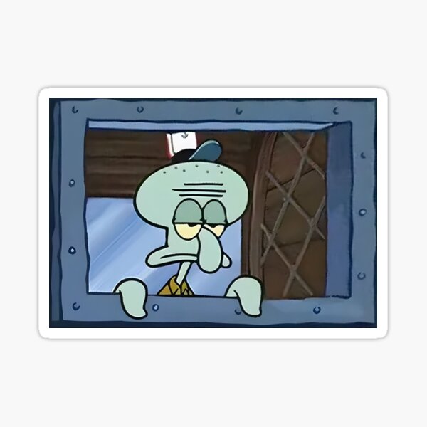 Squidward window meme Sticker