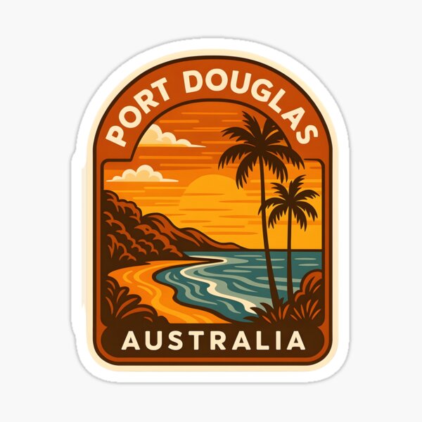 Item preview, Port Douglas Australia – Retro Tropical Sunset designed and sold by LoveLabDesign.