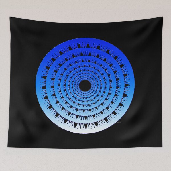 Item preview, Blue gradient round Fractal 61518 designed and sold by mandalafractal.
