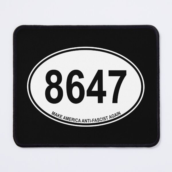 Item preview, 8647 - Make America ANTI-FASCIST Again- euro oval (white) designed and sold by Thelittlelord.