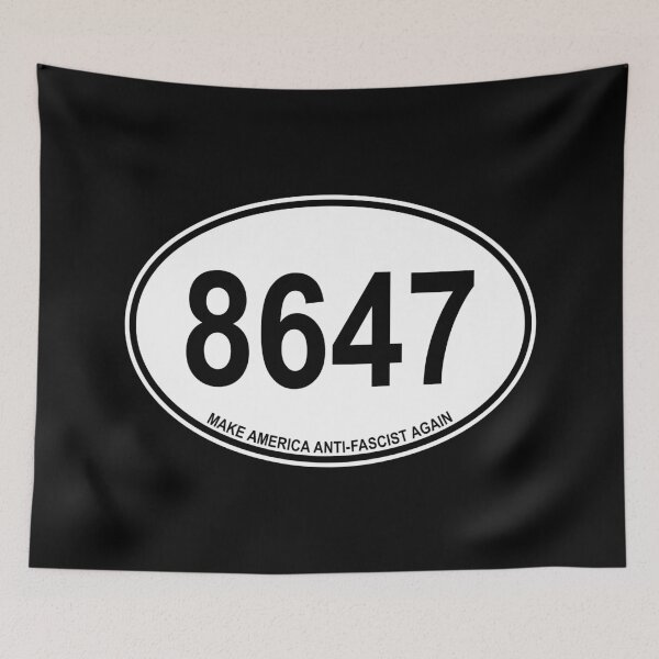 Item preview, 8647 - Make America ANTI-FASCIST Again- euro oval (white) designed and sold by Thelittlelord.
