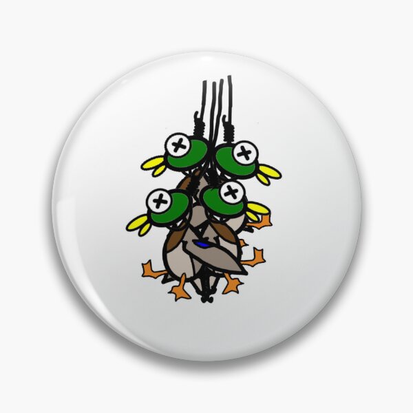 Item preview, Strap of Mallards - Greenheads Funny Duck Dead Duck Hunting - Mato Patos Sticker designed and sold by MatoPatos.