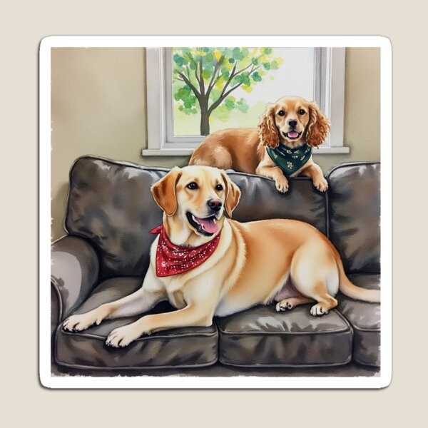Item preview, Cozy Companions: A Heartwarming Portrait of Two Dogs designed and sold by Nimrodious.