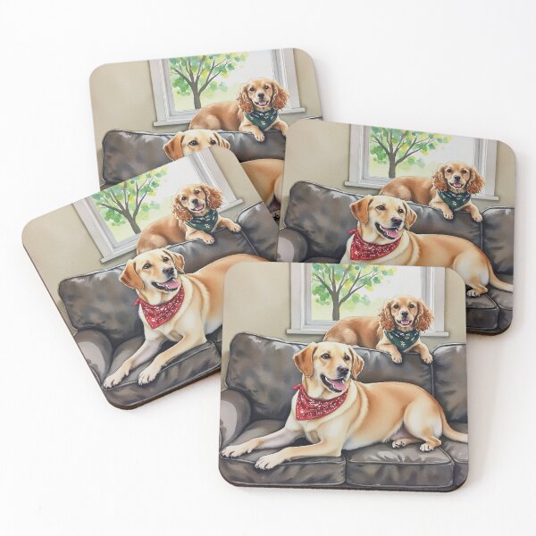 Item preview, Cozy Companions: A Heartwarming Portrait of Two Dogs designed and sold by Nimrodious.