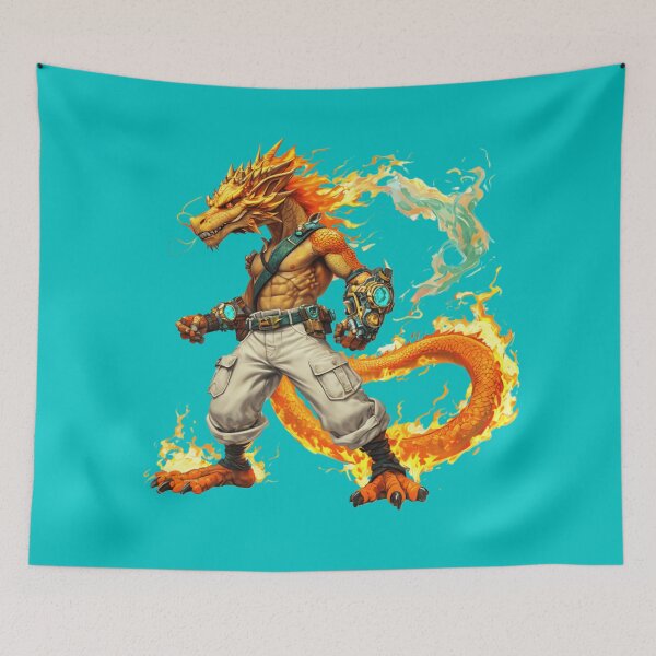 Item preview, Inferno Draconis: Flameborn Brawler designed and sold by MYTHIC PEEL STICKERS.