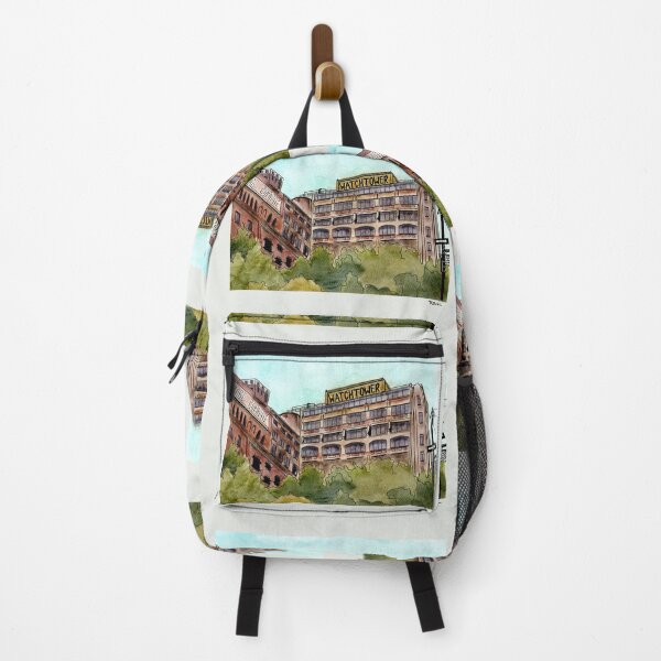 Item preview, Old Watchtower factory Bklyn - watercolor style designed and sold by Shutterbunny Art & Creative.