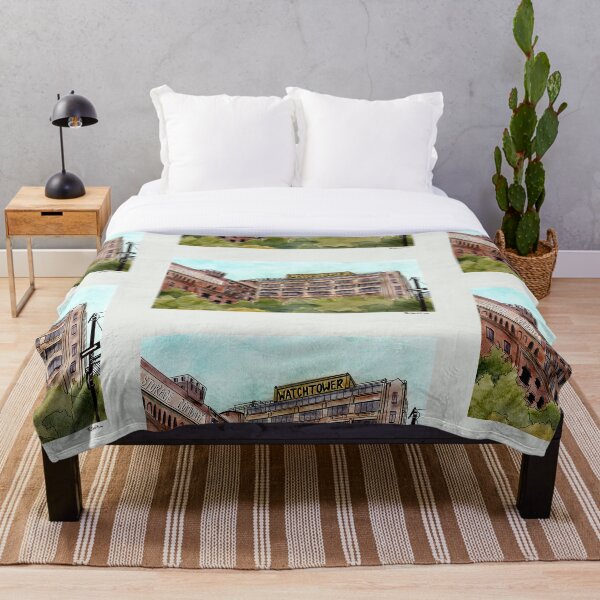 Item preview, Antigua fábrica de Watchtower en Bklyn - estilo acuarela designed and sold by Shutterbunny Art & Creative.