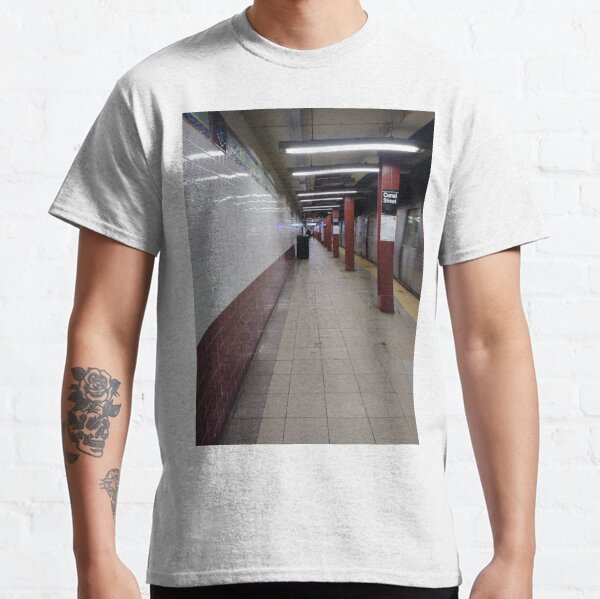 Metro station, #MetroStation, Manhattan, #Manhattan, New York, #NewYork, NYC, #NYC, New York City, #NewYorkCity Classic T-Shirt