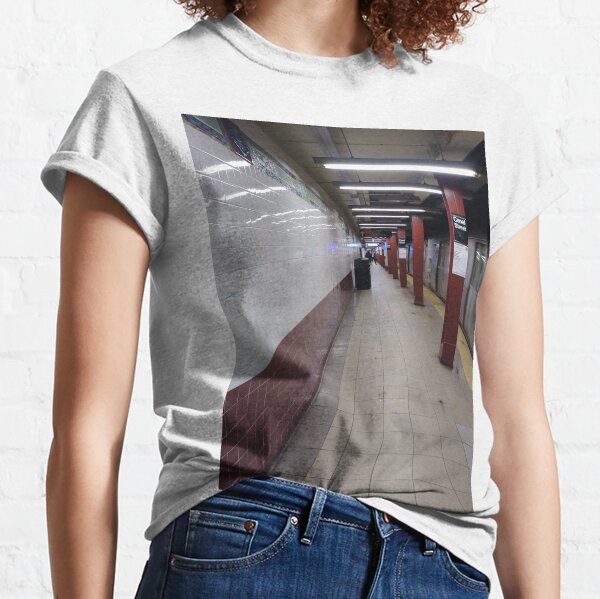Metro station, #MetroStation, Manhattan, #Manhattan, New York, #NewYork, NYC, #NYC, New York City, #NewYorkCity Classic T-Shirt