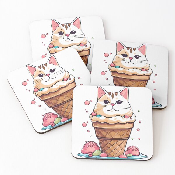 Item preview,  cat ice cream designed and sold by SanchillShop.