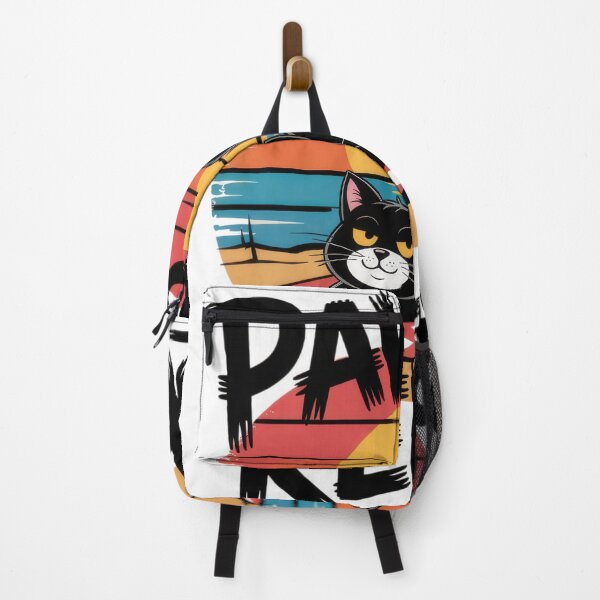 Item preview, Paws and Relax Retro Sunset Cat Design designed and sold by EpicMediaShop.