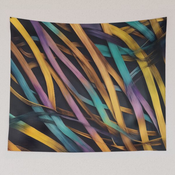 Item preview, Intertwined Hues: Wavy Lines of Emotion designed and sold by HeartfulBloom.
