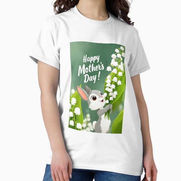Item preview, Happy Mother's Day Bunny & Lillies designed and sold by ACuriousshoppe.