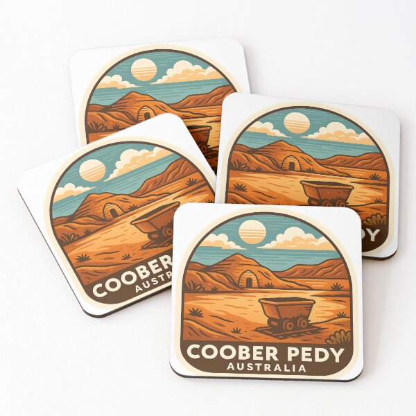 Item preview, Coober Pedy Australia – Vintage Outback Mining Travel designed and sold by LoveLabDesign.