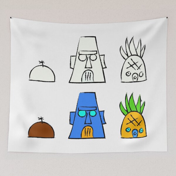 Item preview, Pack 6 Spongebob, Patrick and Squidward house, DOODLE HOUSE designed and sold by DibujandoPorfa.