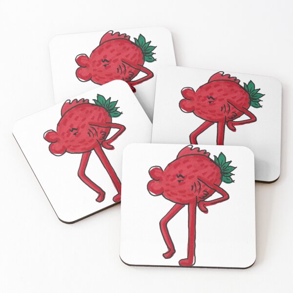 Item preview, sassy long legged strawberry buddy designed and sold by OddStickerHub.