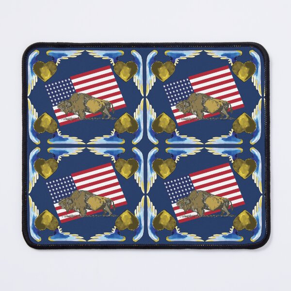 Item preview, American bison-Buffalo USA-yellow heart designed and sold by StudioViArt.