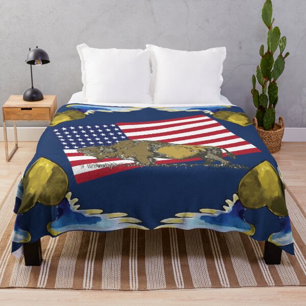 Item preview, American bison-Buffalo USA-yellow heart designed and sold by StudioViArt.