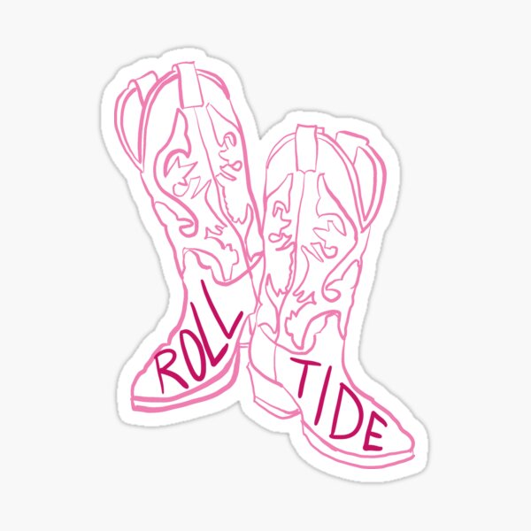 Item preview, Roll Tide Pink Cowboy Boots | Bama Cowgirl Aesthetic Design designed and sold by Showbyshosh.