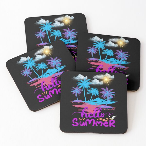 Item preview, Hello Summer Tropical Island Vibes Art designed and sold by ArtbyCrystal.