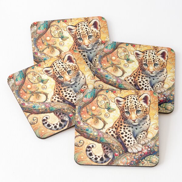 Item preview, Art Nouveau, Beautiful, Cute Baby Leopard  designed and sold by CristalleLisa.