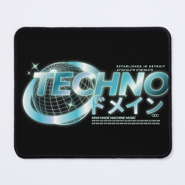 Item preview, TECHNO - Tech World language (blue) designed and sold by Discothreadz.