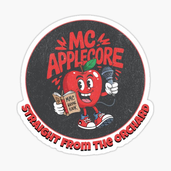 Aperçu de l'œuvre MC Applecore – Directement du verger Drôle de rap Apple créée et vendue par Lofeb.