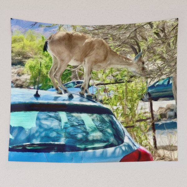 Item preview, Ibex on a Car Again designed and sold by Pamela Storch.