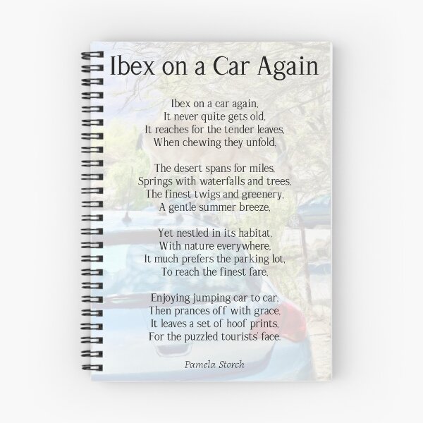 Item preview, Ibex on a Car Again Poem designed and sold by Pamela Storch.