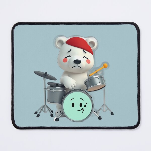 Item preview, The sad polar bear on drums designed and sold by Artbellachi.